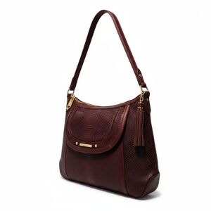 100% Auth Brahmin Weslynn Tart Tolkien Shhmin Deep Mahogany Shoulder Bag - NWOT